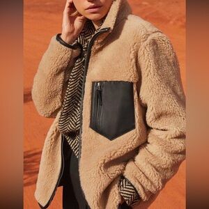 ANINE BING Ryder Sherpa Jacket Size Medium teddy fleece coat RARE NEW